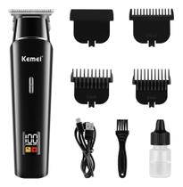 Kemei 1113 Máquina de acabamento Cortar Cabelo e barba Profissional Bivolt Lâmina de Aço Premium