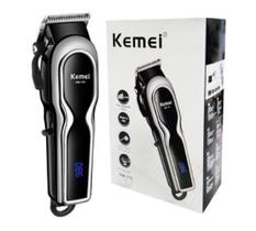 Kemei 119 Máquina de Barbearia Sem Fio Digital Led