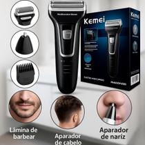 Kemei 3 Em 1 Aparador De Barba Nariz E Cabelo - Relet