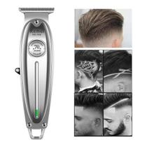 Kemei Aparador De Cabelo KM-1949 Full Metal Profissional 0mm Barba De Lítio Elétrico Máquina De Corte Com FONTE Bivolt