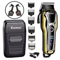 Kemei Cabelo Barba Ótimo Acabamento Shaver Cortar Bivolt