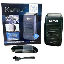 Kemei KM-1102 Shaver Recarregável Corte Suave, Pele Lisa e Sem Dor