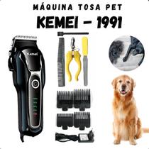 Kemei KM-1991 Cortador de Pelo Profissional para Cães e Gatos, Sem Fio Kemei KM-1991 Cortador de Pelo Profissional para Cães e Gatos, Sem Fio