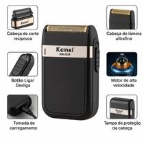 Kemei KM-2024 Máquina De Barbear Elétrica Sem Fio Alta Tecnologia Kemei KM-2024 Máquina De Barbear Elétrica Sem Fio Alta Tecnologia