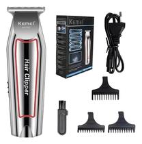 Kemei Km032 Máquina de Cabelo, Barba, Aparador e Acabamento Sem fio Recarregável