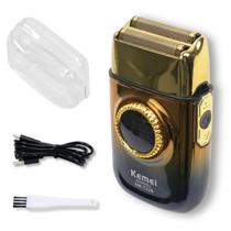 Kemei KMT228 Máquina de Barbear Masculina Display LED Folha Dupla Sem Fio USBC Cabeça Removível