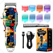 Kemei Maquina de Corta Cabelo Profissional 8 Pentes Grafite