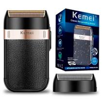 Kemei Shaver 2024 Elétrico Recarregável