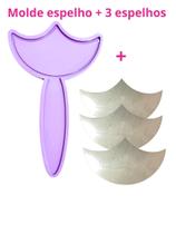 KEP20 Molde de silicone espelho LASH + 3 espelhos resina decorar KEP20 Molde de silicone espelho LASH + 3 espelhos resina decorar