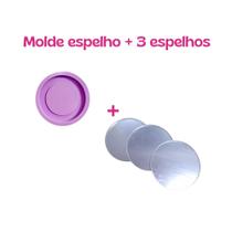 KEP3 Molde de silicone espelho de bolsa + 3 espelhos resina decorar KEP3 Molde de silicone espelho de bolsa + 3 espelhos resina decorar