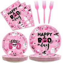 Kepeel Pink Halloween Party Plates, conjunto de guardanapos, 96 unidades