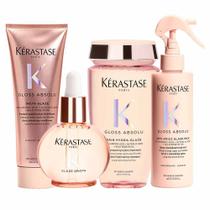 Kérastase Gloss Absolu Glaze Kit Shampoo + Condicionador + Óleo Capilar + Spray Anti-Frizz - Kerastase
