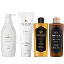 Kerasys Cronograma Própolis (SH 450ml + MK 250ml Hair Bonding) + (SH + TR Shine180ml )