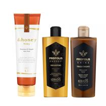 Kerasys e &honey Milky (Duo Própolis Shine 180ml + Step 1.5 130g)