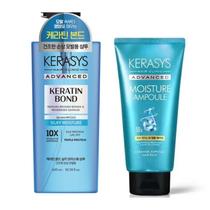 Kerasys Kit Hidratação (Sh Keratin Bond Silky Moisture 600ml + Másc Ampoule Moisture 300ml)