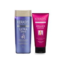 Kerasys Kit (Shampoo Purple + Máscara Keramide Ampoule Heat ) 200ml