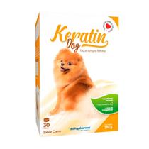 Keratin dog 210g com 30 tabletes sabor carne para cães