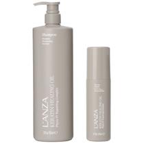 Keratin Oil Shampoo Lustrous 950ml e Leave-in Defrizz Lanza Keratin Oil Shampoo Lustrous 950ml e Leave-in Defrizz Lanza