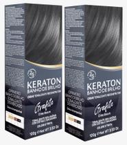 Kert Keraton Kit c/2 Tonalizantes Banho de Brilho Grafite 100g