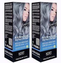 Kert Keraton Kit c/2 Tonalizantes Banho de Brilho Granny - Cinza Titânio 100g