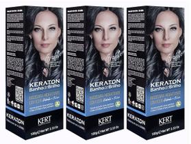 Kert Keraton Kit c/3 Tonalizantes Banho de Brilho Grafite 100g