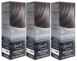 Kert Keraton Kit c/3 Tonalizantes Banho de Brilho Granny - Cinza Titânio 100g