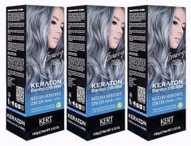 Kert Keraton Kit c/3 Tonalizantes Banho de Brilho Granny - Cinza Titânio 100g Kert Keraton Kit c/3 Tonalizantes Banho de Brilho Granny - Cinza Titânio 100g