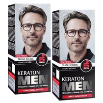 Kert Kit 2 Tonalizante Keraton Men Cabelo, Barba e Bigode Louro Escuro Kert Kit 2 Tonalizante Keraton Men Cabelo, Barba e Bigode Louro Escuro