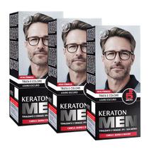 Kert Kit 3 Tonalizante Keraton Men Cabelo, Barba e Bigode Louro Escuro Kert Kit 3 Tonalizante Keraton Men Cabelo, Barba e Bigode Louro Escuro