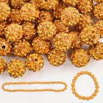 KESOCORAY, 200 unidades de 10 mm, strass amarelo, strass, grânulos de argila KESOCORAY, 200 unidades de 10 mm, strass amarelo, strass, grânulos de argila