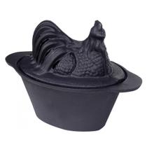 Kettle Chicken Steamer, fogão americano, ferro fundido, capacidade de 1L, preto