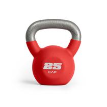 Kettlebell CAP Barbell 11,5 kg com revestimento de neoprene vermelho Kettlebell CAP Barbell 11,5 kg com revestimento de neoprene vermelho