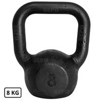 Kettlebell de Ferro Fundido Pintado 8 Kg Preto