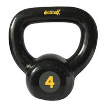 Kettlebell Emborrachado 4 Kg - Preto - Distmax