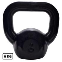 Kettlebell Emborrachado 6 Kg Preto Kettlebell Emborrachado 6 Kg Preto