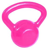 Kettlebell Emborrachado 6Kgs Rosa Academia Treino Funcional