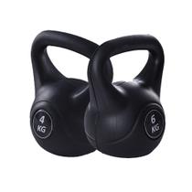 Kettlebell Kit com 2 Pesos 4kg e 6kg para Exercícios Funcionais Kettlebell Kit com 2 Pesos 4kg e 6kg para Exercícios Funcionais