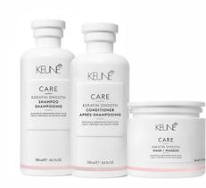 Keune Keratin Smooth Kit Shampoo Condicionador e Máscara