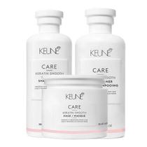 Keune Keratin Smooth Kit Shampoo + Condicionador + Máscara
