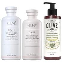 Keune & Korres Kit Shampoo + Condicionador + Loção Hidratante Corporal Flor de Oliveira Keune & Korres Kit Shampoo + Condicionador + Loção Hidratante Corporal Flor de Oliveira