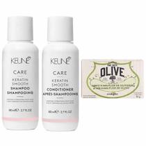 Keune & Korres Kit Shampoo + Condicionador + Sabonete em Barra Flor de Oliveira