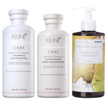 Keune & Korres Kit Shampoo + Condicionador + Sabonete Líquido Gengibre e Lima