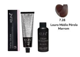 Keune Tinta Color 7.28 Louro Méd Pér Marrom+ Developer 20vol Keune Tinta Color 7.28 Louro Méd Pér Marrom+ Developer 20vol