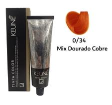 Keune Tinta Color Coloração 0/34 Mix Dourado Cobre 60ml Keune Tinta Color Coloração 0/34 Mix Dourado Cobre 60ml