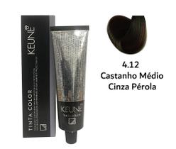 Keune Tinta Color Coloração 4.12 Castanho Médio Cinza Pérola