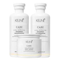 Keune Vital Nutrition Kit Shampoo + Condicionador + Máscara