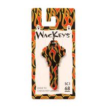 Key Blank Hillman Wackey Flames SC1 68 de face única Key Blank Hillman Wackey Flames SC1 68 de face única