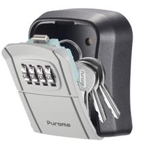 Key Lock Box Puroma Combination, montada na parede, cinza, 1 pacote
