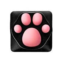 Keycap Gamer Zomo Kitty Paw - Black Pink - Silicone Macio