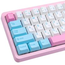 Keycaps Hyekit 140 teclas PBT com sublimação de tinta Milk Cherry Profile